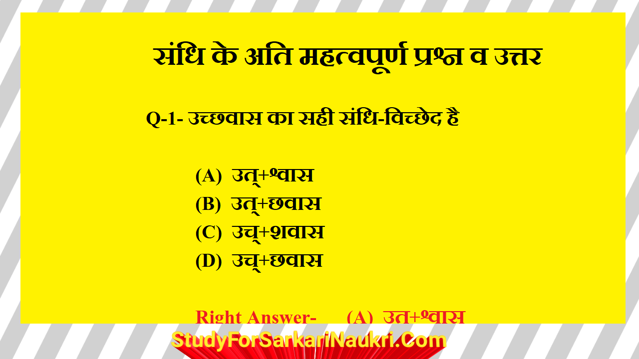 Read more about the article sandhi objective question in hindi | संधि के महत्वपूर्ण प्रश्न | संधि के प्रश्न उत्तर